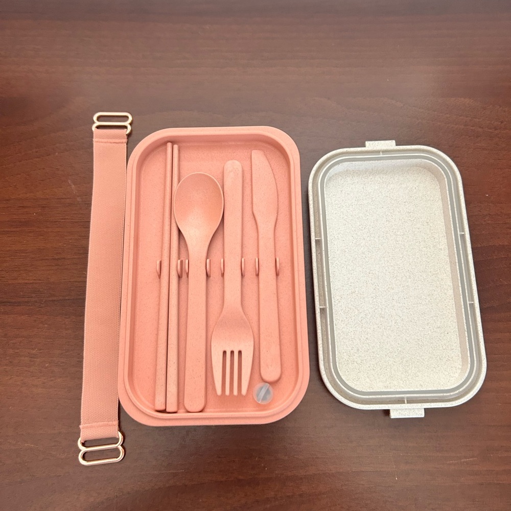Brand New - Our Place Layered Lunch Box with Clips and Utensils